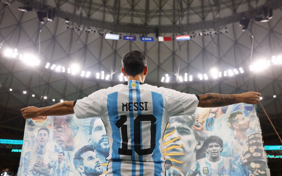 Qatar 2022: Pintan argentinos de Albiceleste el Estadio Lusail | Fotogalería