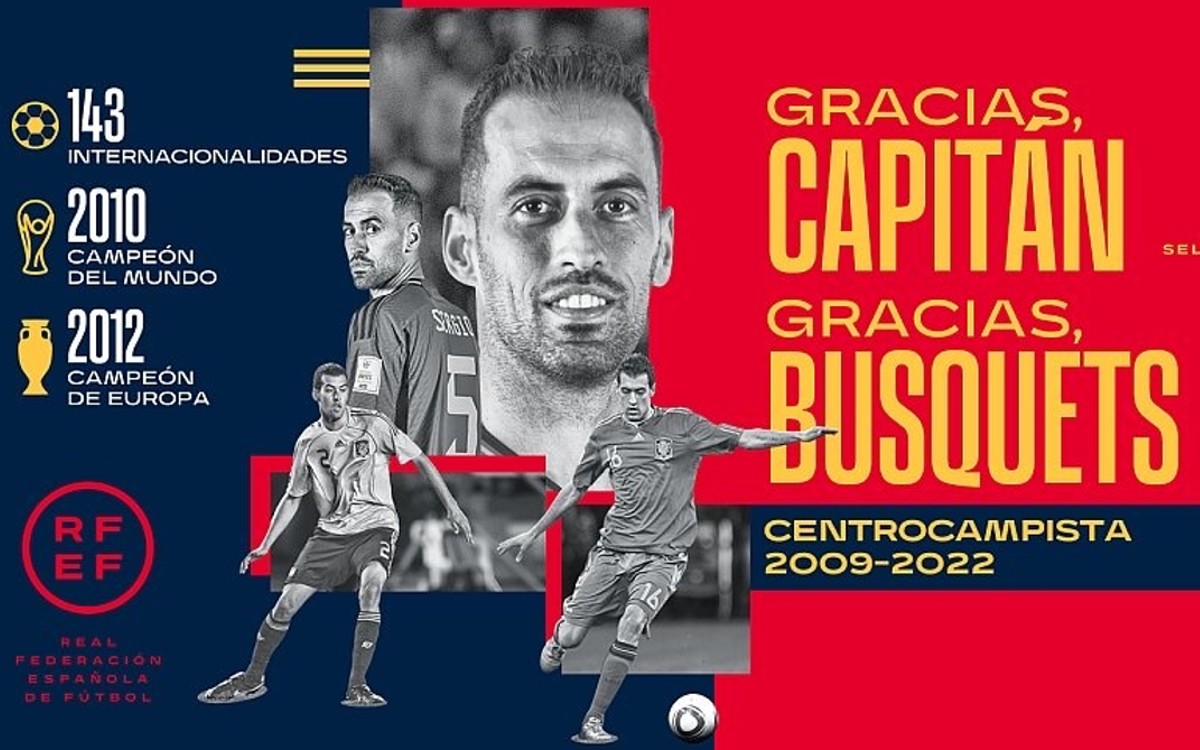 Se despide Sergio Busquets de la Selección de España | Video