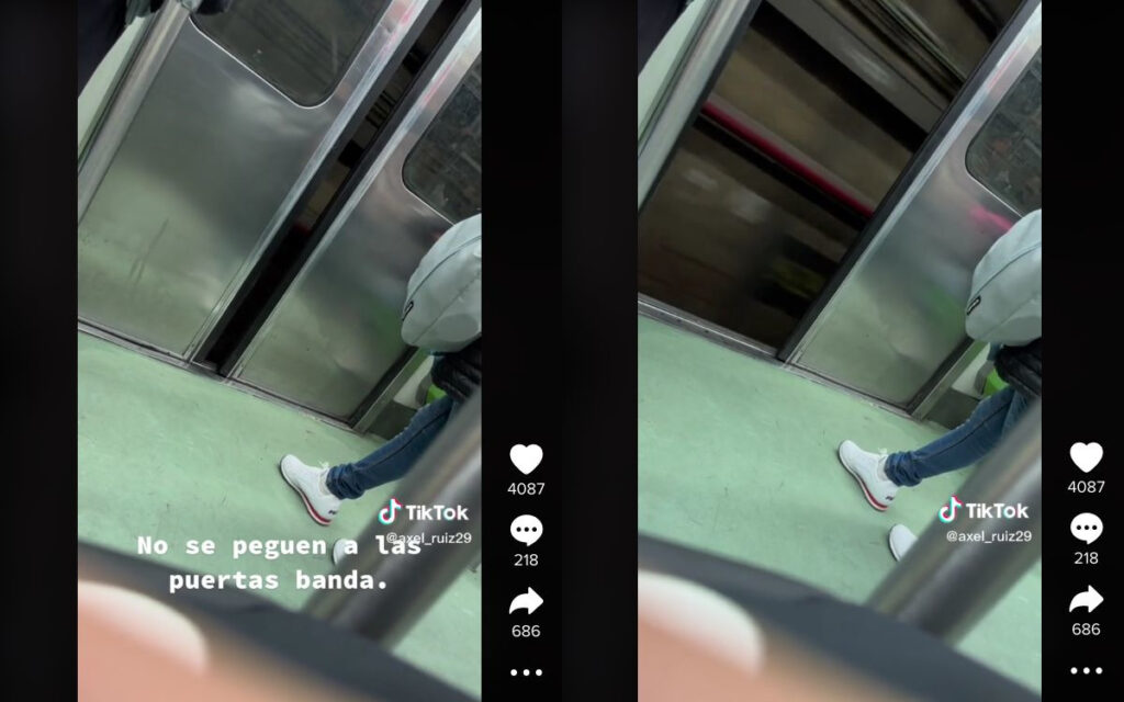 Vagón del Metro de la CDMX viaja con puerta abierta | Video