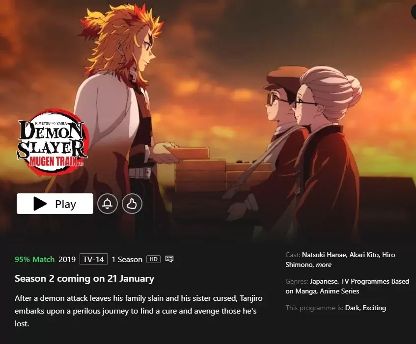 Cuándo sale Demon Slayer Temporada 2 en Netflix?