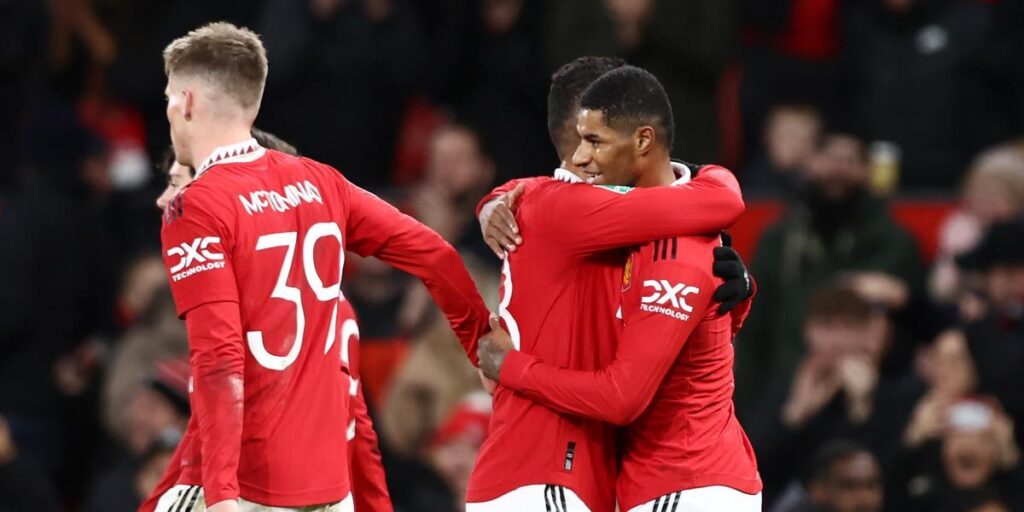 3-0: Rashford, con un doblete, y Antony llevan al United a semifinales