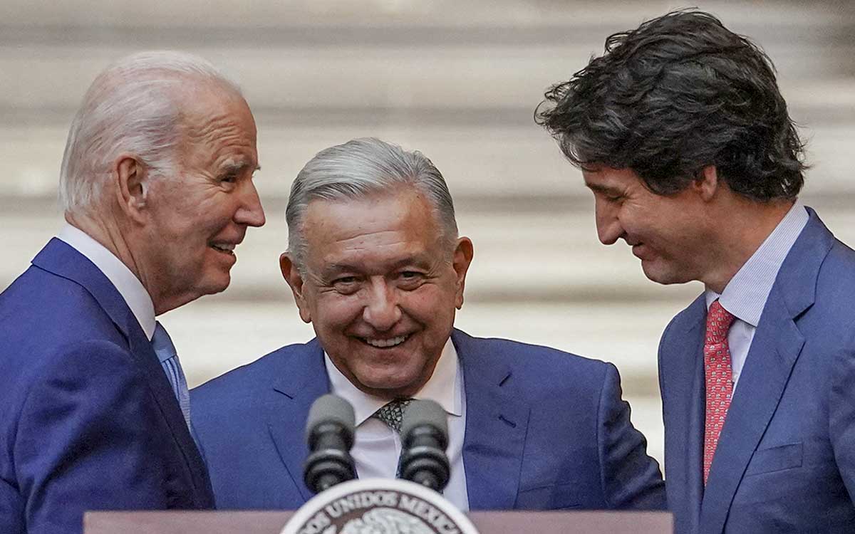 Acuerdan AMLO, Biden y Trudeau impulsar la sustitución de importaciones