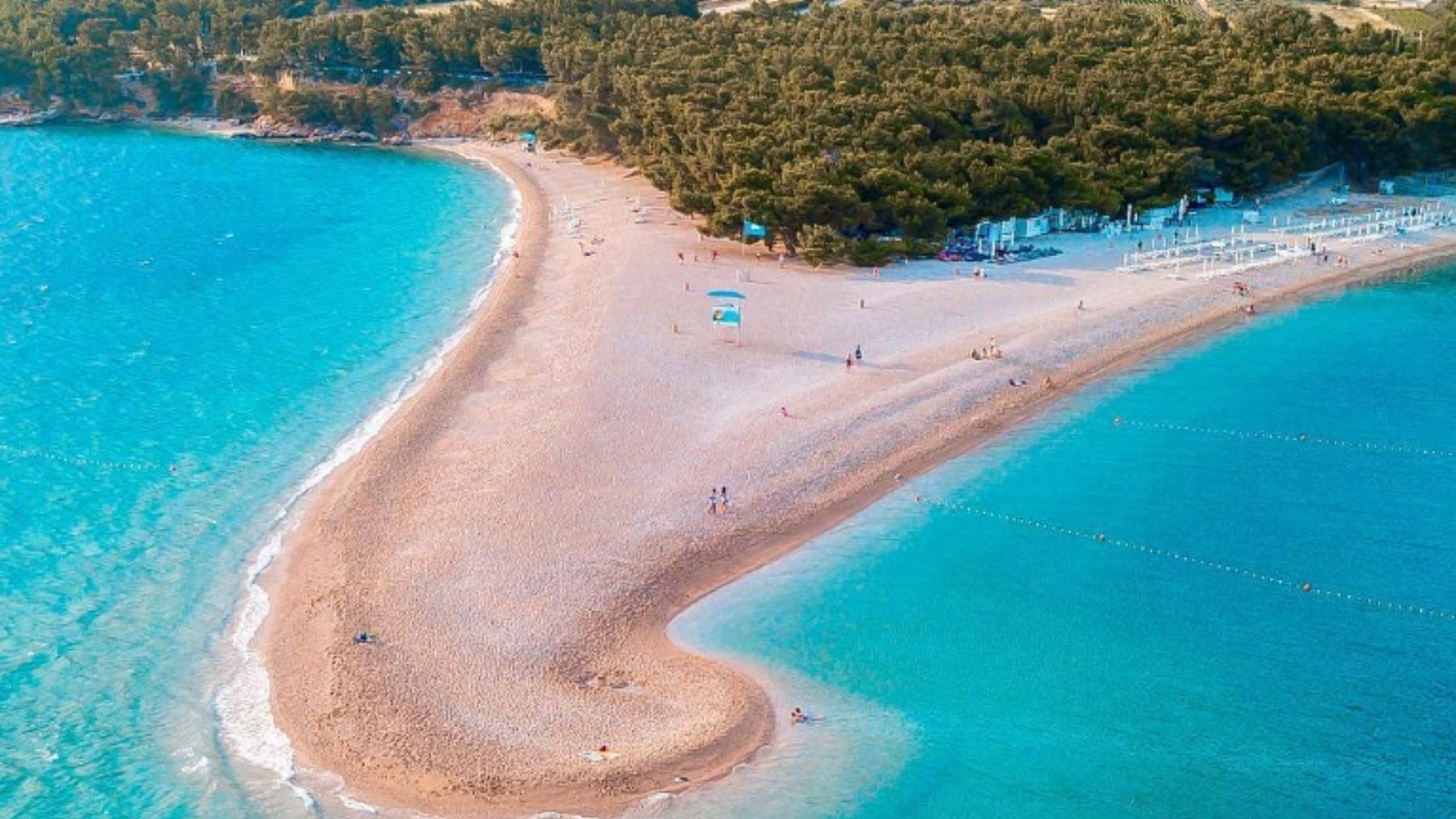 Así es la playa de Croacia que cambia de forma según la velocidad del viento