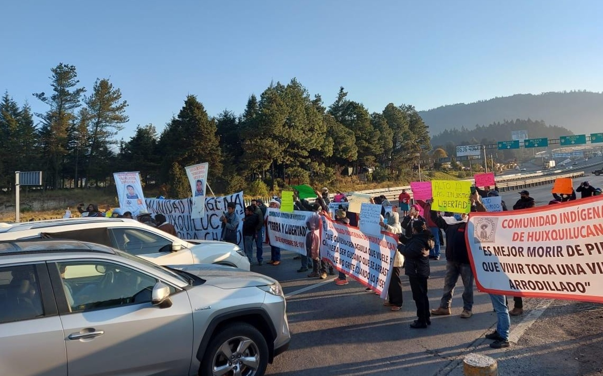 Comuneros de Huixquilucan protestan contra nuevos fraccionamientos