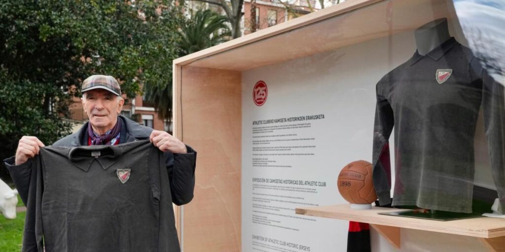 El Athletic expone en Bilbao seis camisetas históricas