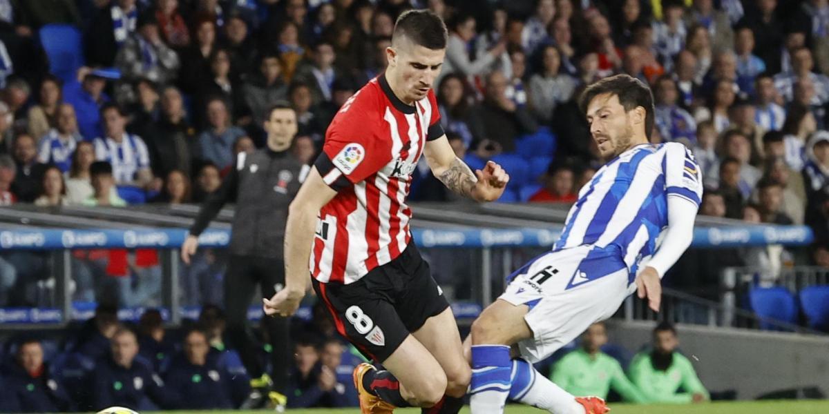 El Athletic vuelve a la vida en el derbi con un gran gol de Sancet