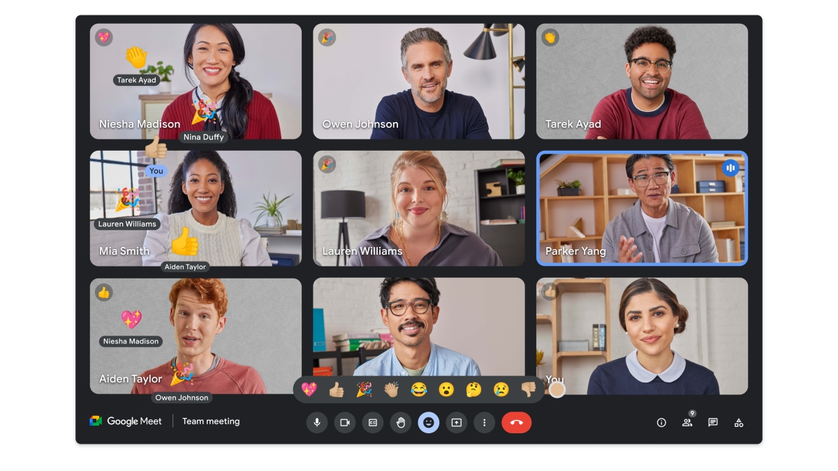 Google finalmente está lanzando reacciones emoji para las videollamadas de Meet