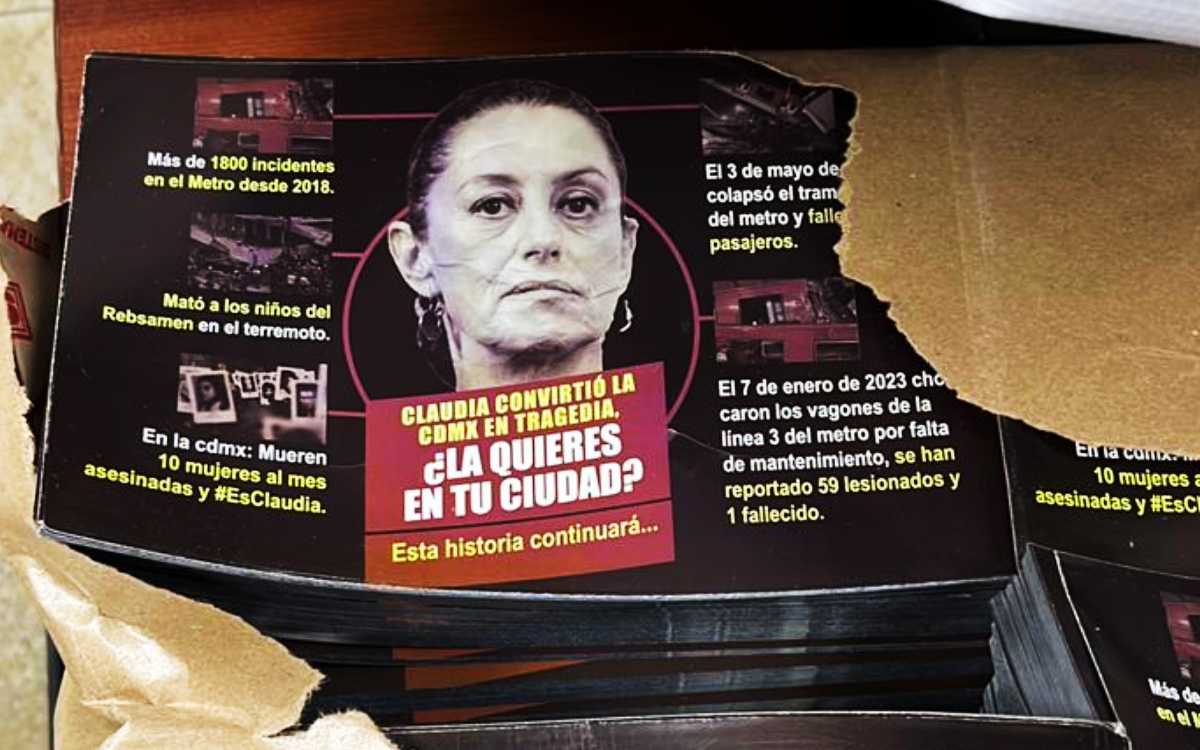 Hallan propaganda contra Sheinbaum en la alcaldía Cuauhtémoc