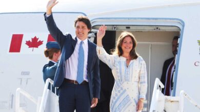 Justin Trudeau aterriza en el AIFA