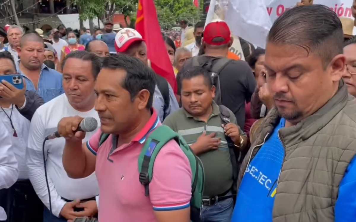 Protestan por detención de defensor zapoteca que lucha contra el Corredor Interoceánico