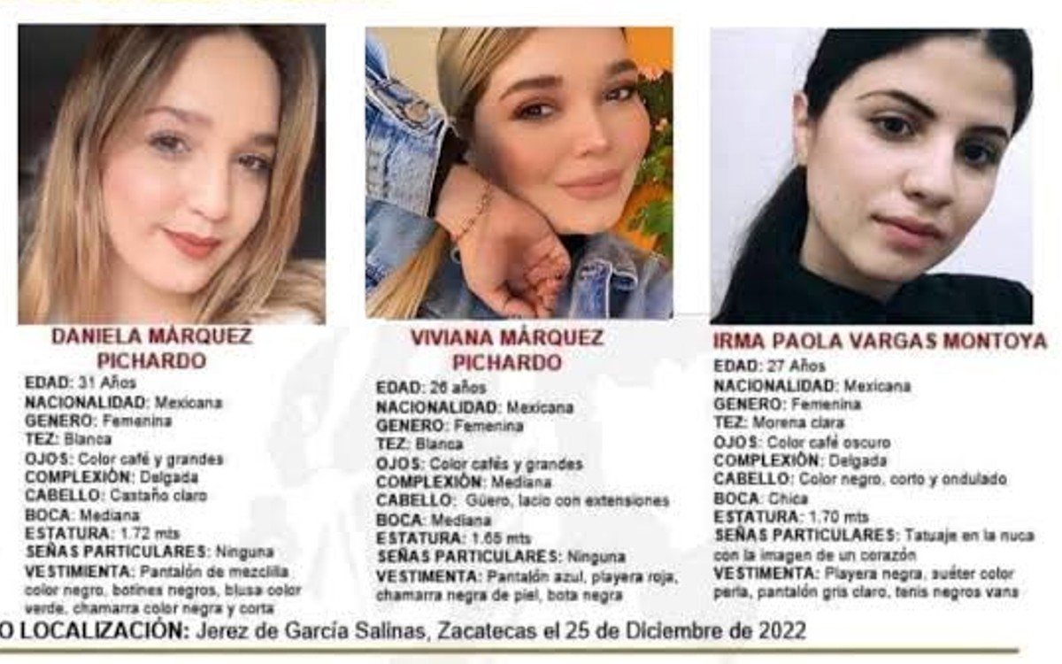 Restos hallados en fosa de Zacatecas, corresponden a 3 jóvenes desaparecidas: Fiscalía