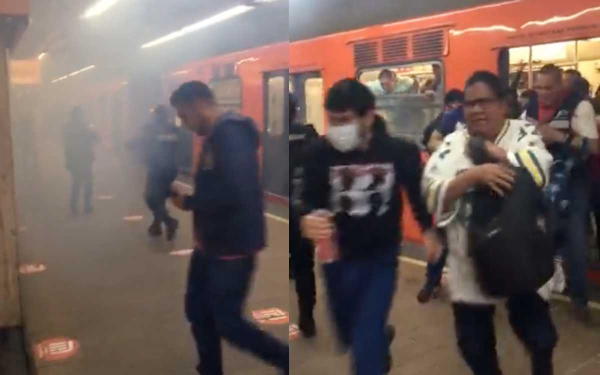 Se separan trenes en metro Polanco en medio de una nube de humo