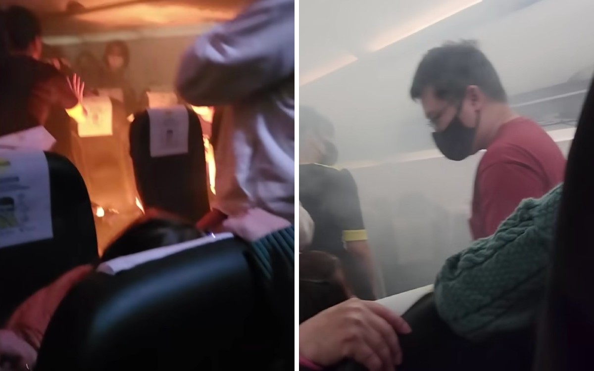 Terror a bordo: Explota cargador y provoca incendio en avión
