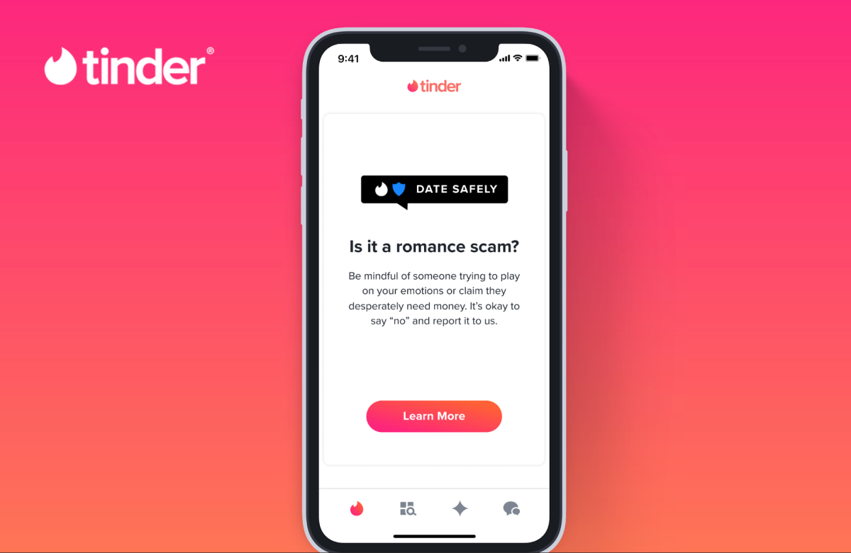 Tinder y otras aplicaciones de citas Match ofrecerán consejos en la aplicación para evitar estafas románticas