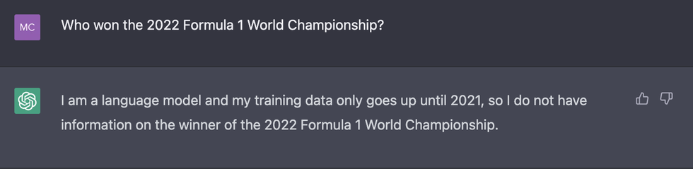 chatgpt no sabe que max verstappen ganó el campeonato mundial de fórmula 1 2022