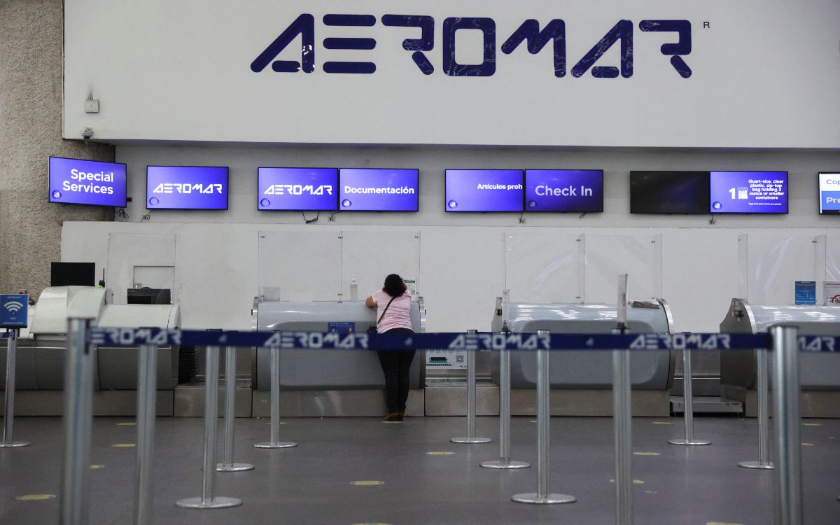 Aeromar anuncia cancelación de vuelos; mostradores del AICM están vacíos