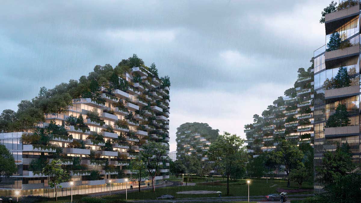 China tendrá una ciudad con un bosque vertical de 40.000 árboles