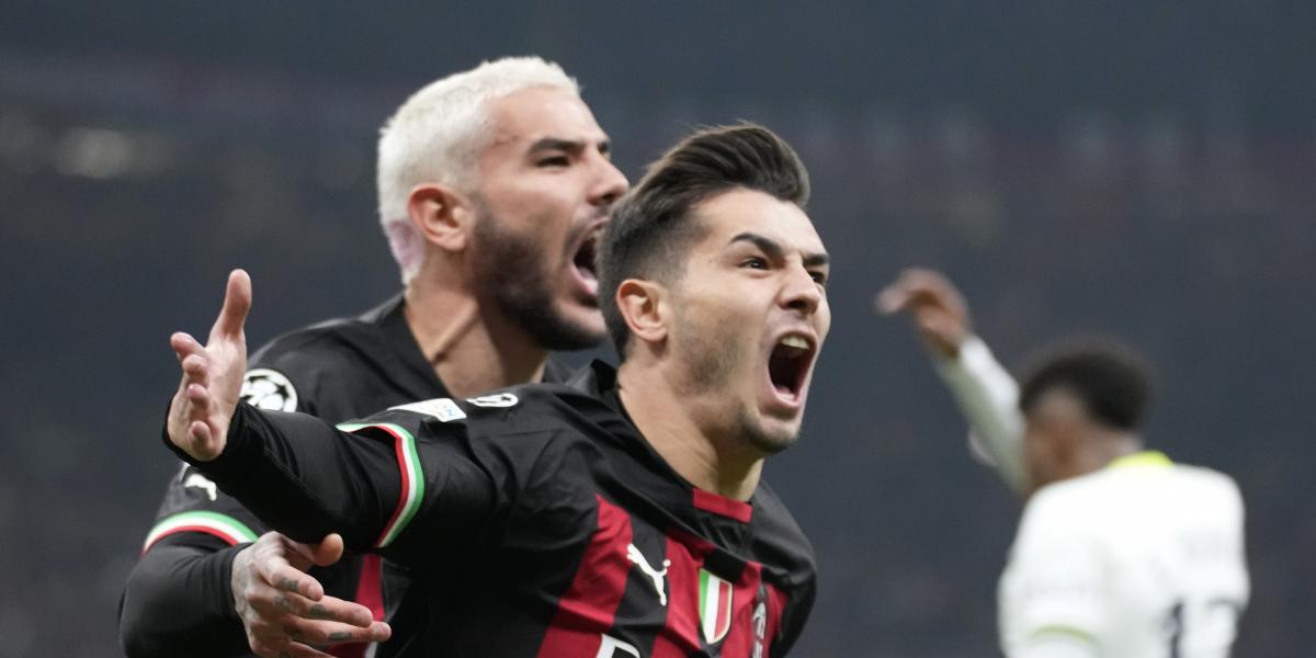 El Milan da primero con el gol de Brahim al Tottenham