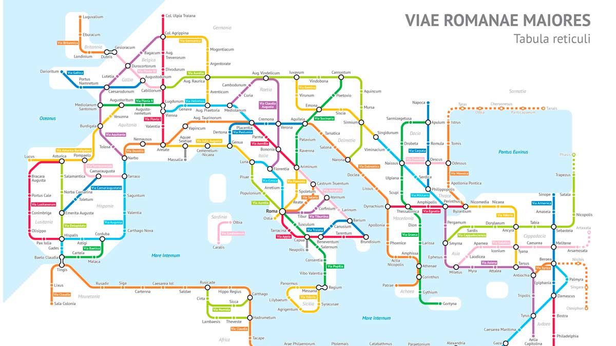 El increíble plano de metro con las calzadas romanas que tienes que ver