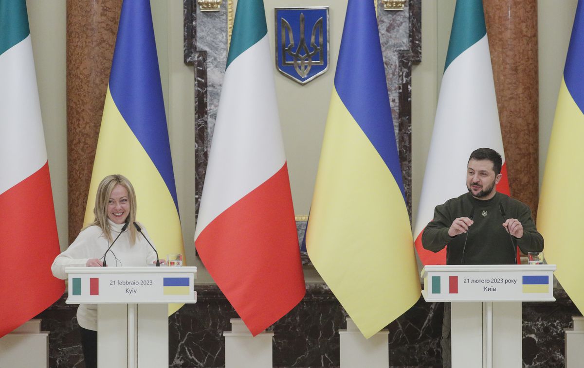 Giorgia Meloni afirma en Kiev que enviar aviones de combate a Ucrania “no está sobre la mesa”