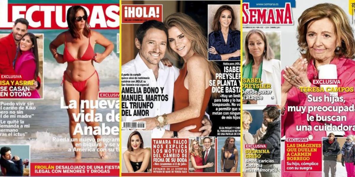 La salud de Mª Teresa Campos y el nuevo programa de Anabel, en las portadas