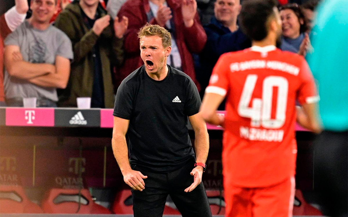 Nagelsmann, DT del Bayern Munich, sancionado por “conducta antideportiva”