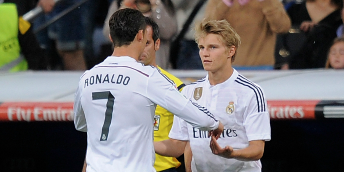 Odegaard destapa a Ronaldo como compañero de vestuario