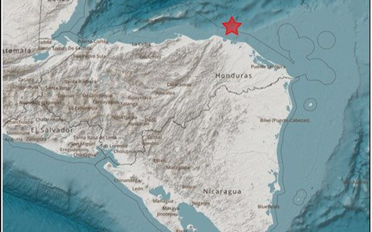 Temblor de magnitud 5,6 se registra en el Caribe hondureño sin causar daños