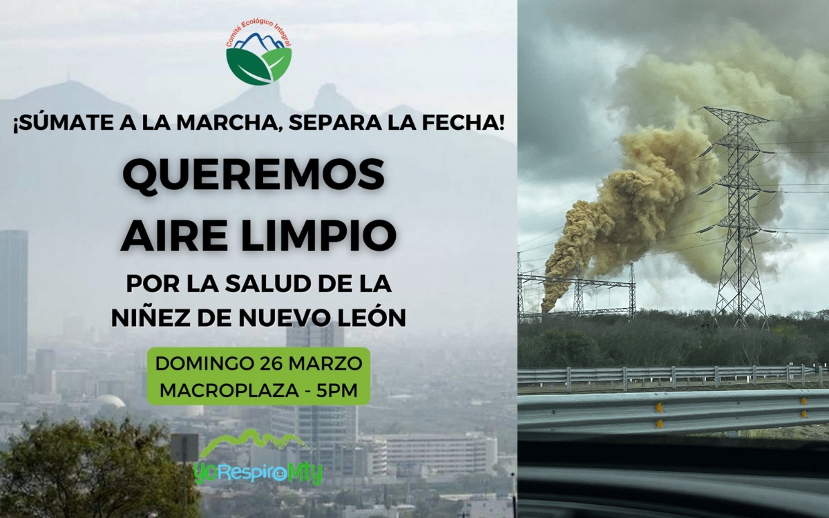 Convocan a marcha por calidad del aire en Nuevo León