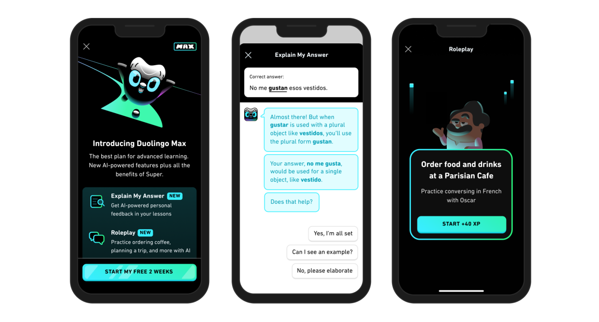 Duolingo lanza un nuevo nivel de suscripción con acceso a un tutor de IA impulsado por GPT-4