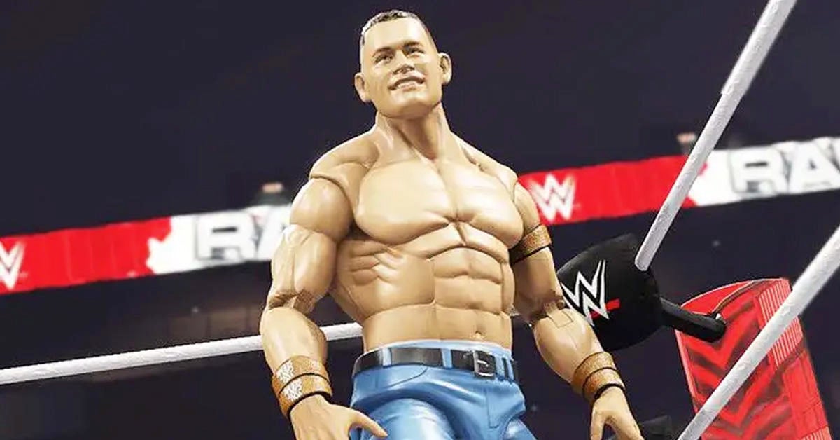 Fans de WWE 2K23 sorprendidos por el aspecto de la figura de acción de John Cena