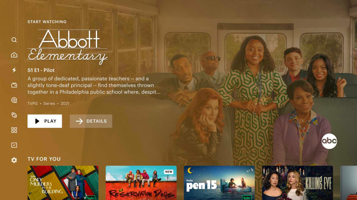 Hulu estrena una nueva interfaz con barra lateral vertical en Fire TV, Apple TV y Roku