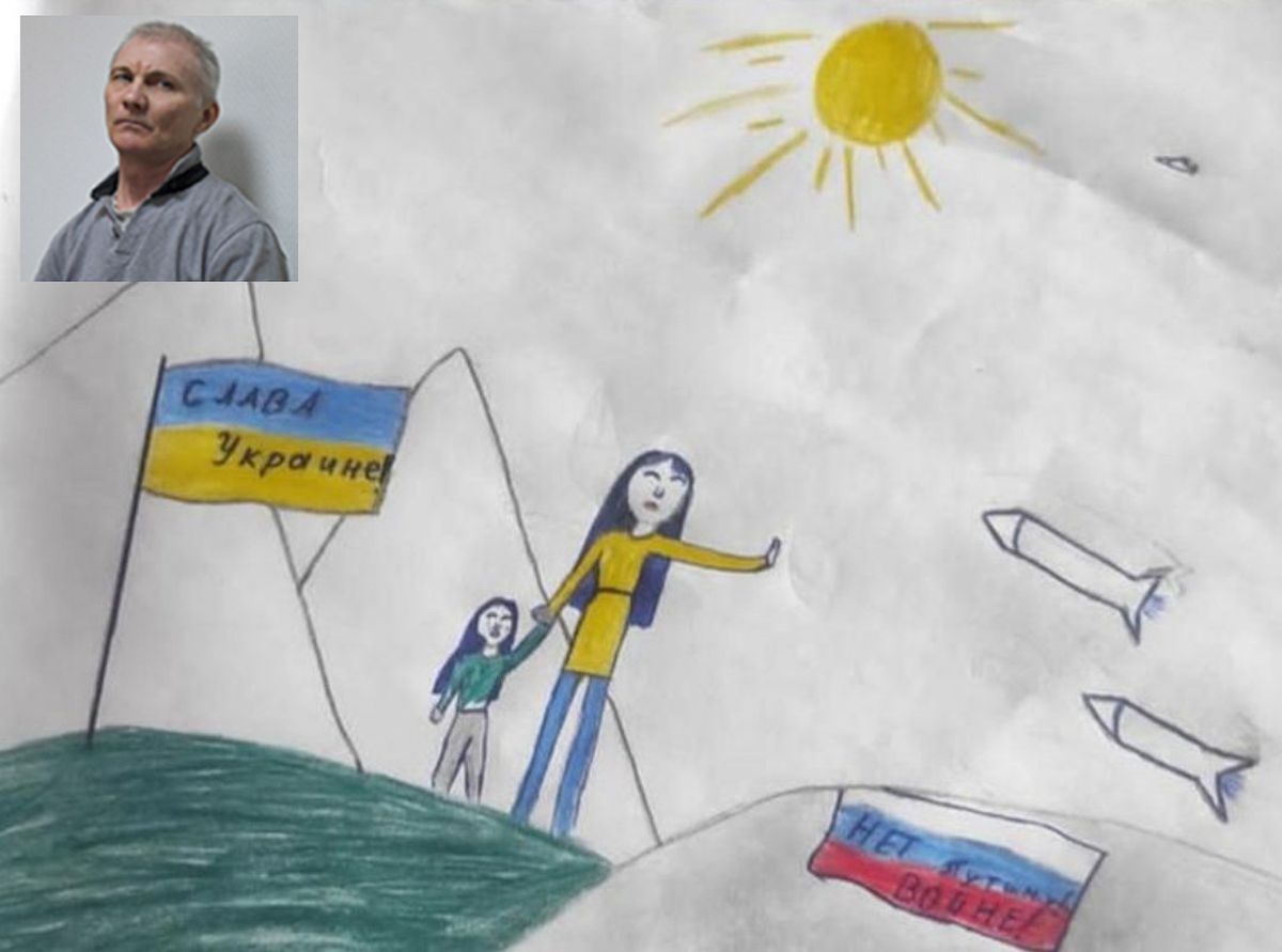 La justicia rusa condena a dos años de cárcel al padre de una niña que hizo un dibujo contra la guerra