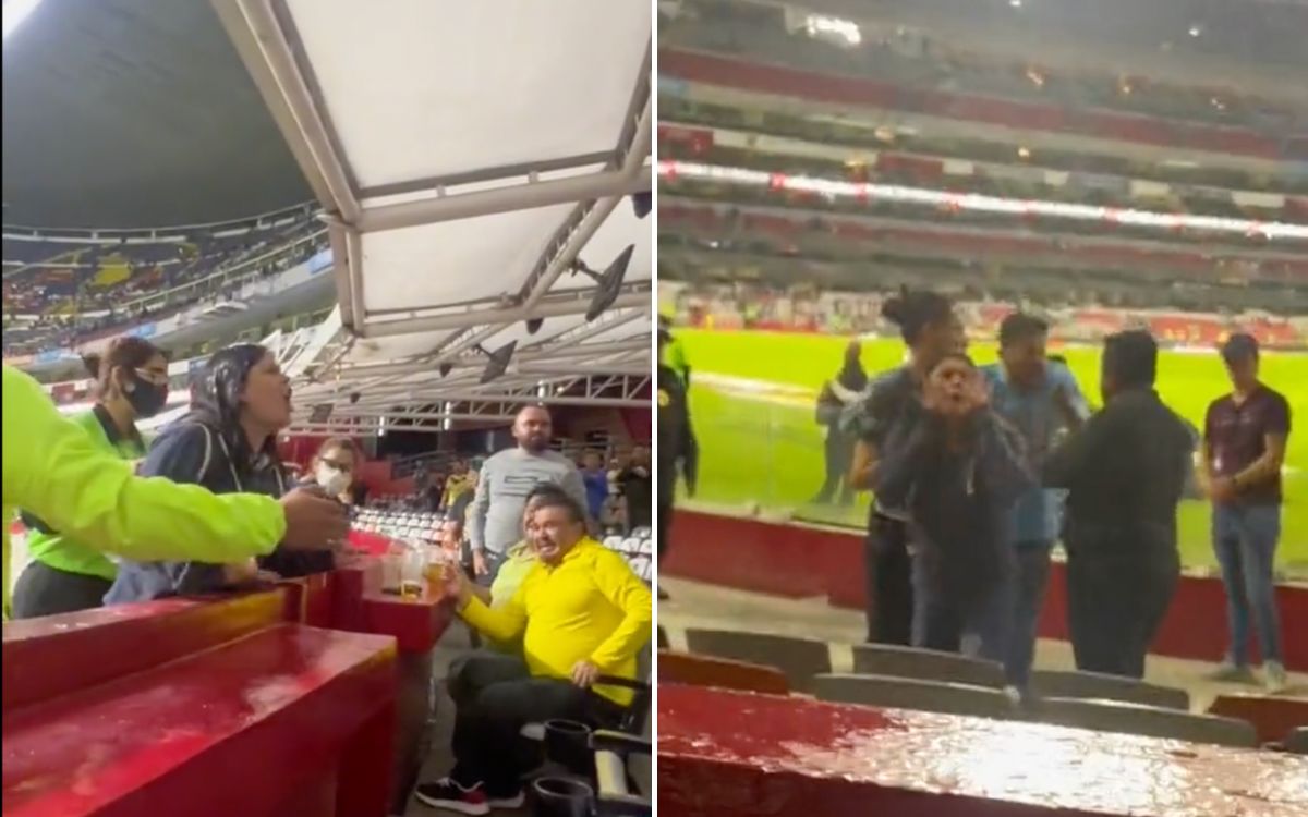 Mujeres se pelean en Estadio Azteca; aficionados cuestionan Fan ID | Video