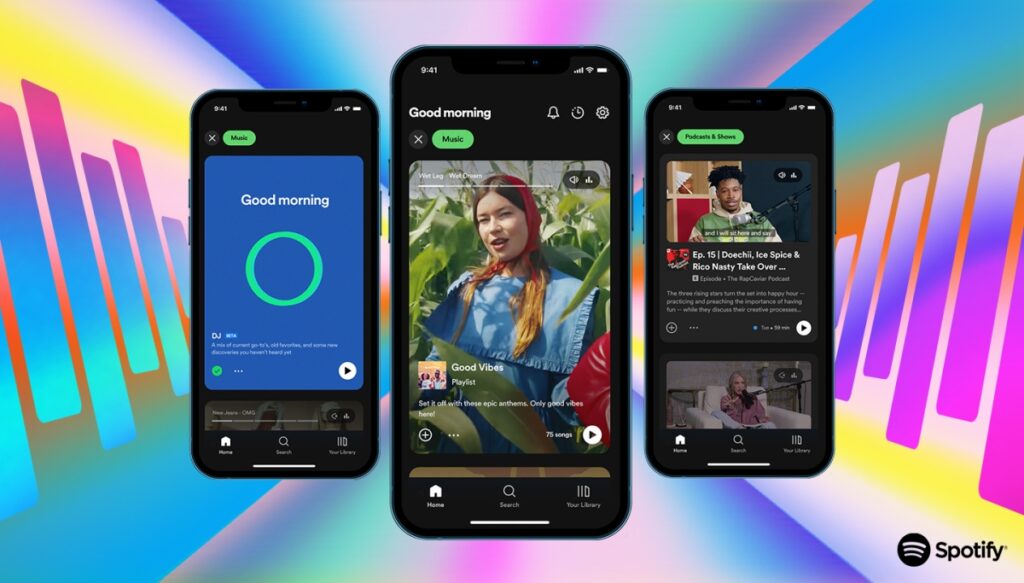 Spotify renueva su aplicación con feeds de descubrimiento estilo TikTok, Smart Shuffle para listas de reproducción y más