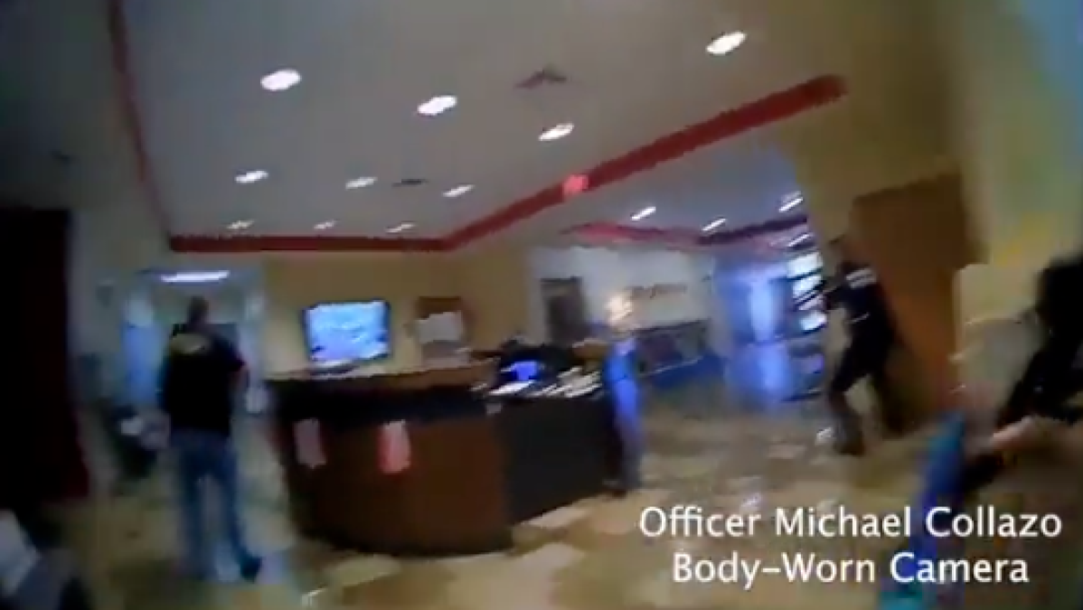 video en que la policía mata a atacante