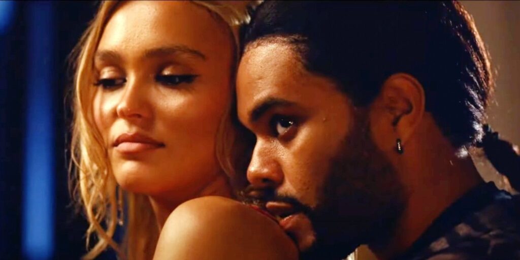 Lily-Rose Depp as Jocelyn and The Weeknd as Tedros in The Idol