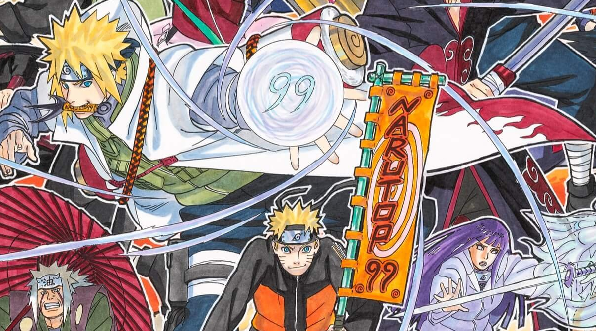 El creador de Naruto entinta un póster especial de los personajes más grandes de la serie