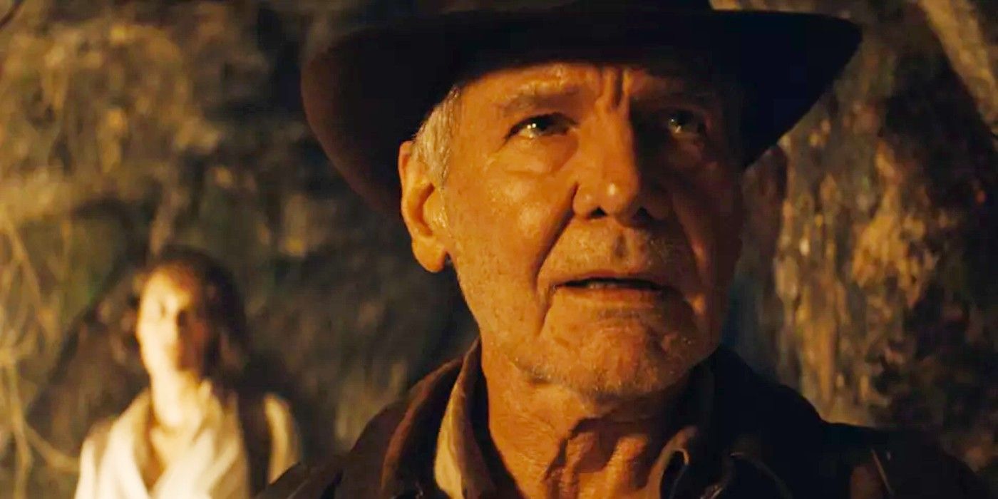 Harrison Ford looking joyous as Indiana Jones in The Dial of Destiny
