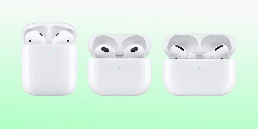 Apple AirPods Generations 1 & 2, and AirPods Pro 2