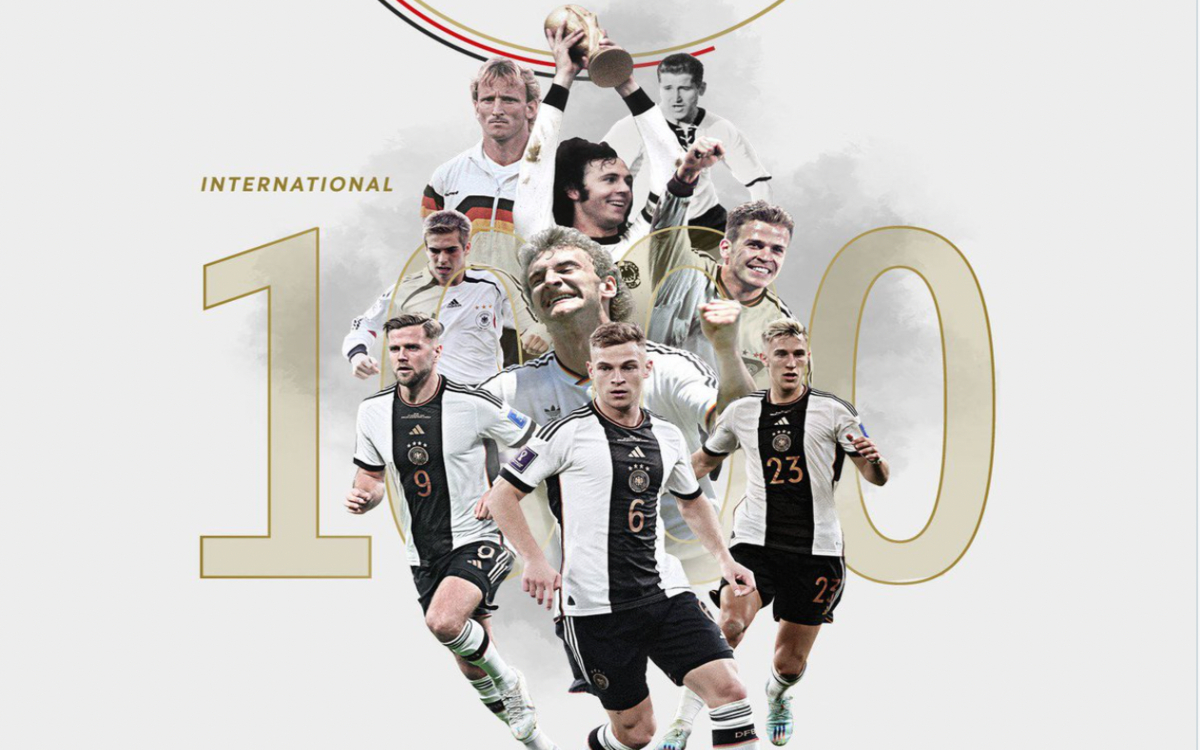 Alemania jugará contra Ucrania su partido internacional número 1000 | Tuit