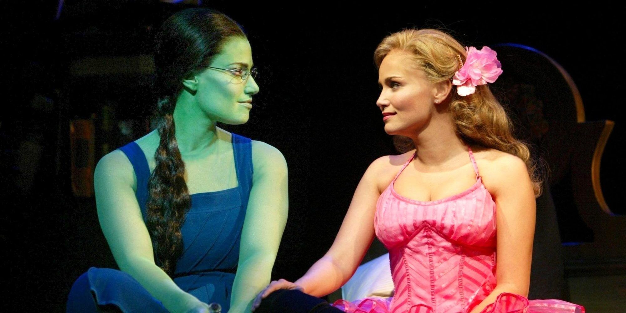 Idina Menzel As Elphaba And Kristin Chenoweth As Glinda In Wicked on Broadway show
