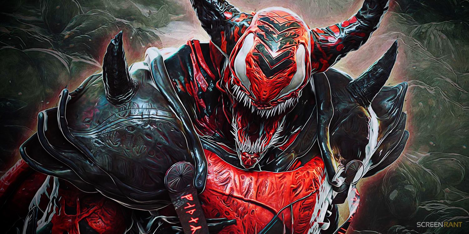 Carnage as King in Black on Death of Venomverse Cover