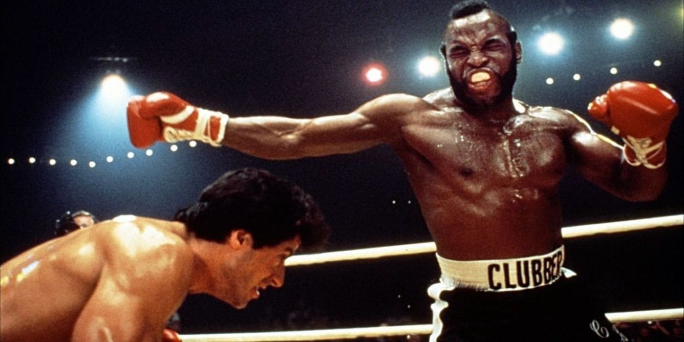 Clubber Lang takes a swing at Rocky in Rocky 3