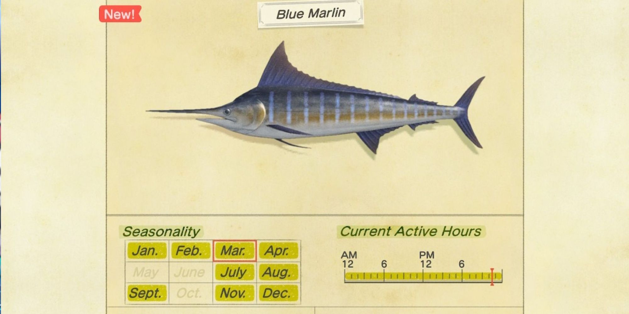 Animal Crossing New Horizons Blue Marlin