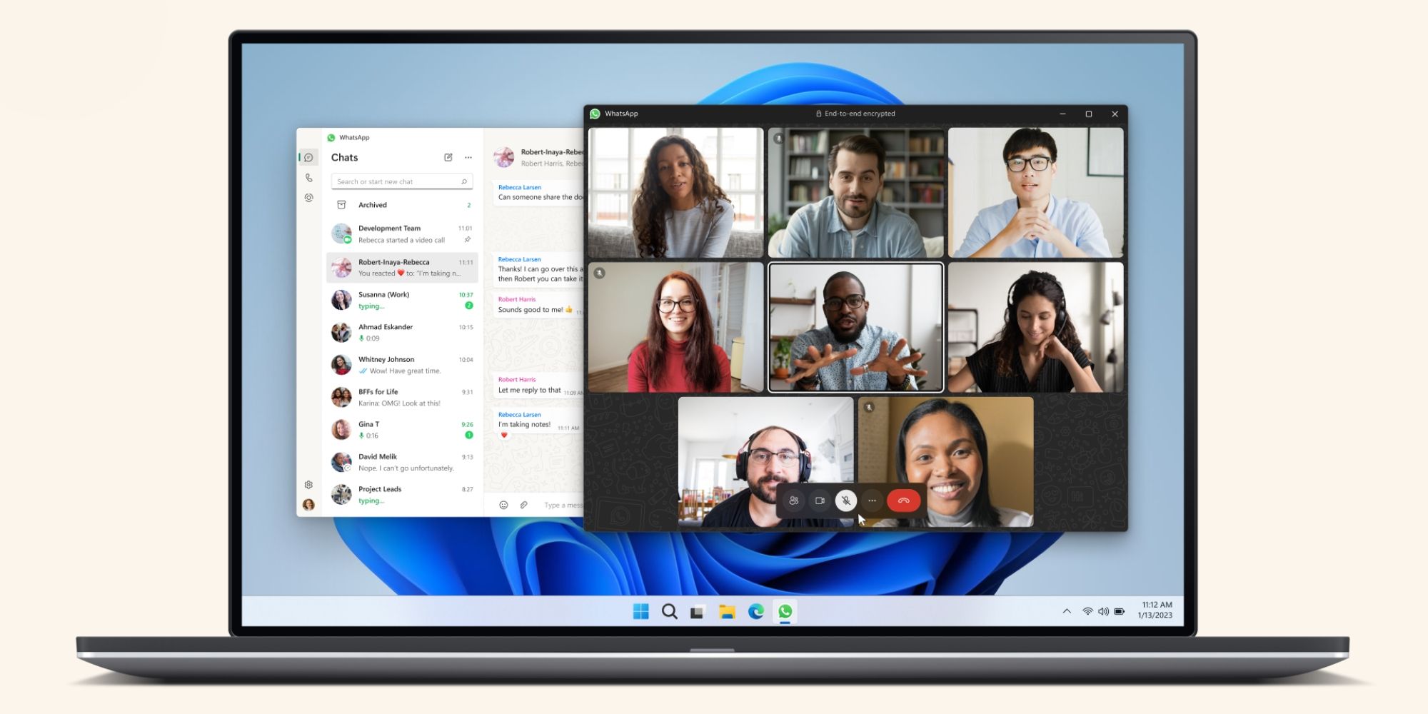how to make a group video call on WhatsApp for Windows