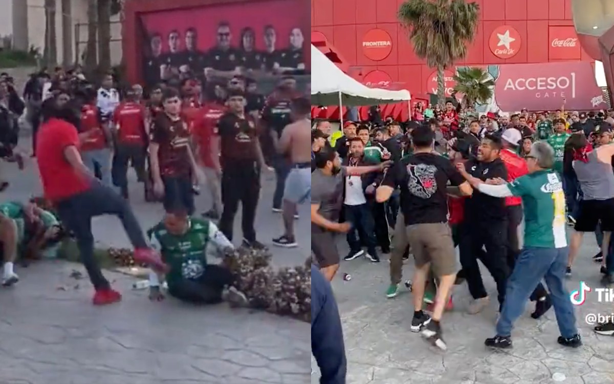 'Cuidado hay niños', así se vivió la riña entre 'aficionados' de Tijuana y León