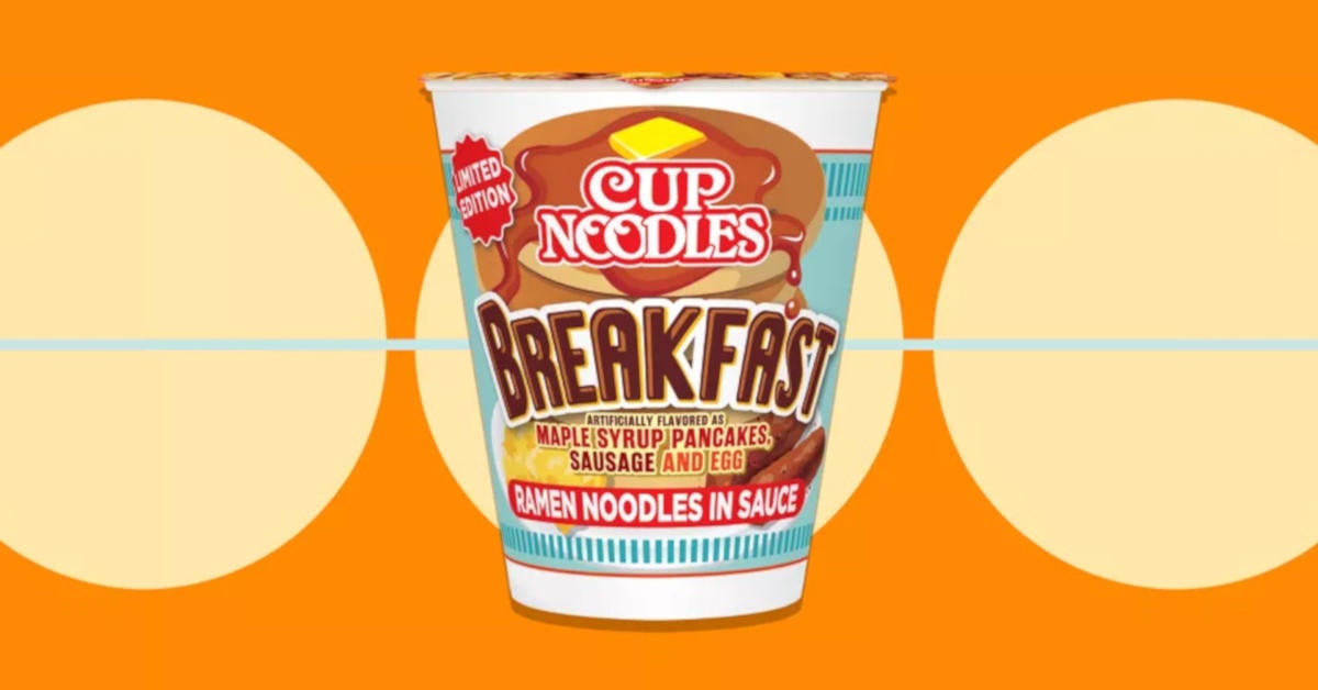 Cup Noodles lanzará ramen con sabor a desayuno