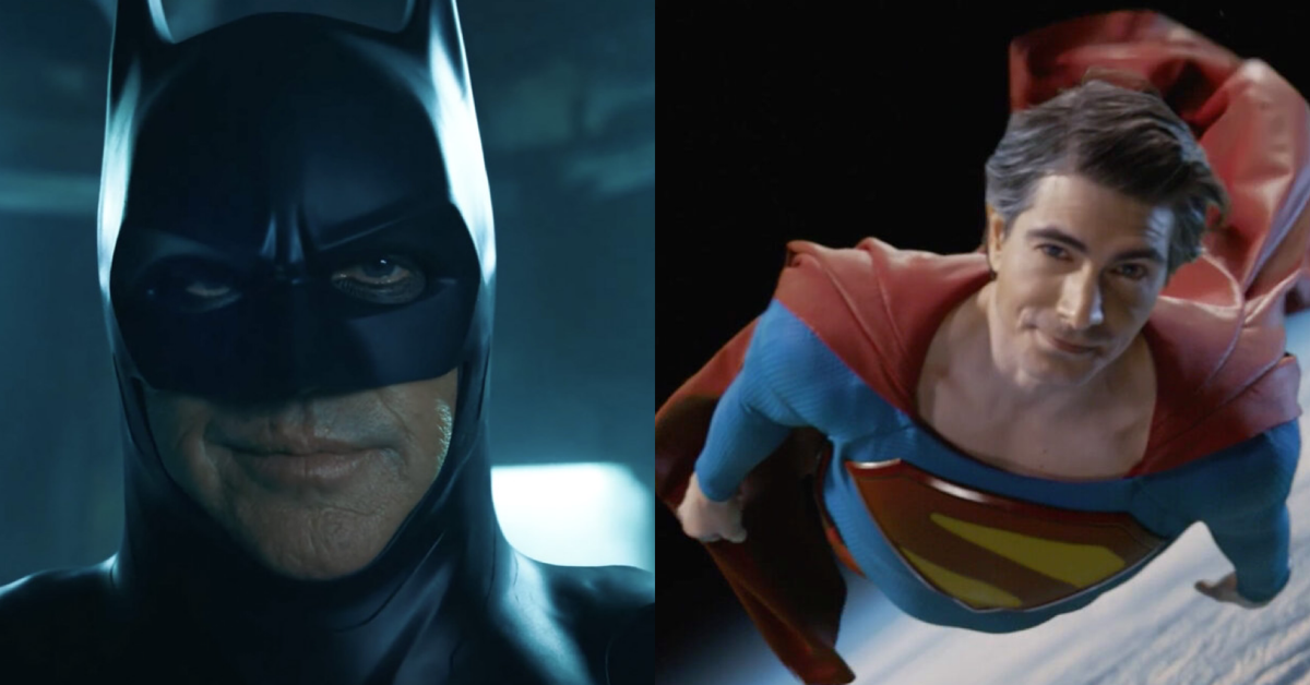DC Fan Art une al Batman de Michael Keaton y al Superman de Brandon Routh