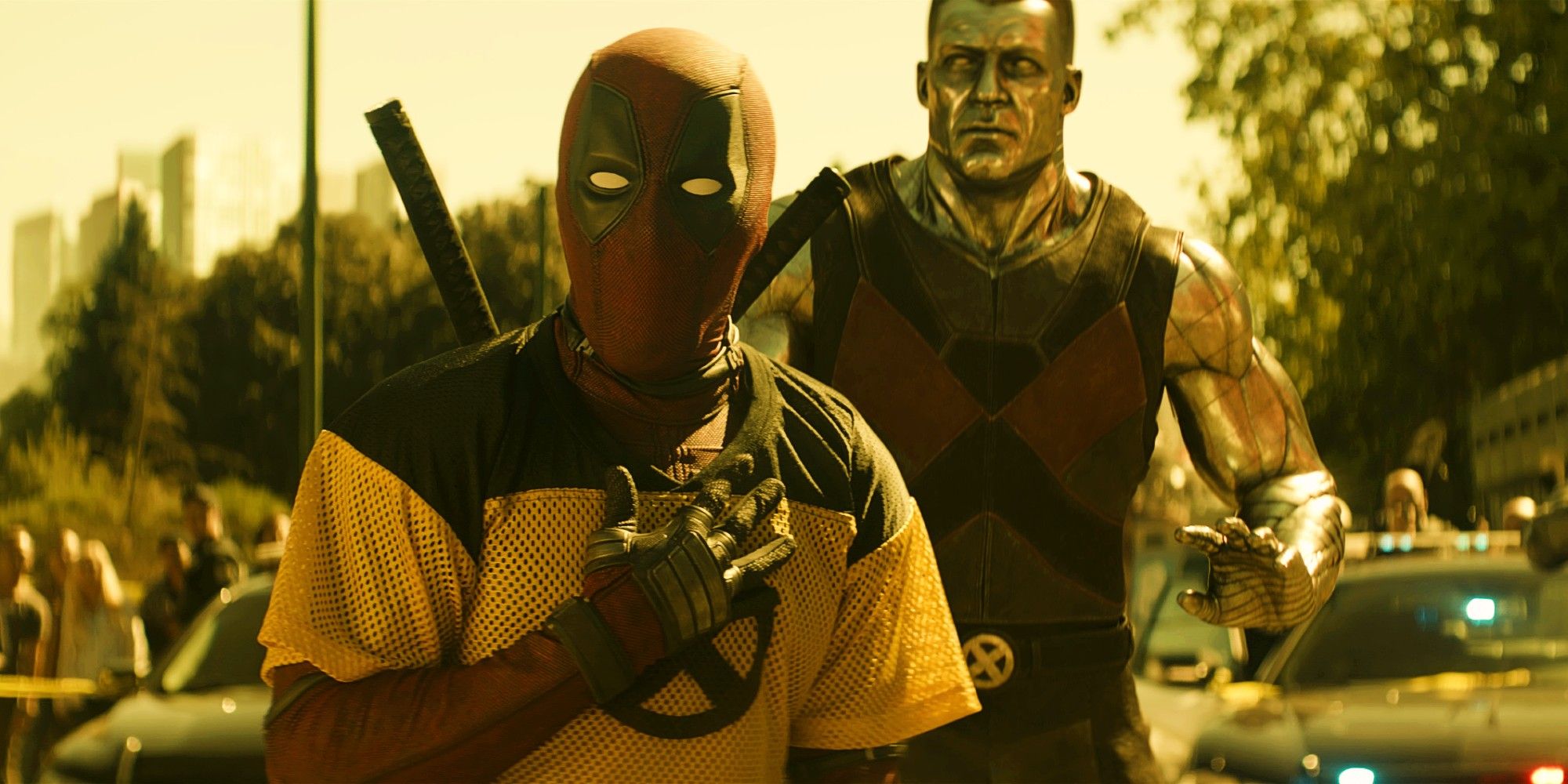Deadpool and Colossus in Deadpool 2